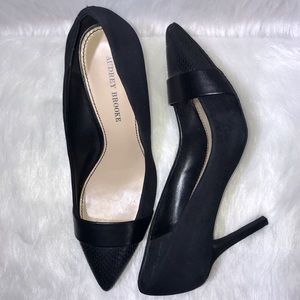 Audrey Brooke Heels with Snakeskin Patterned Toe